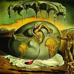 cuadro surrealismo 'niño geopolítico'